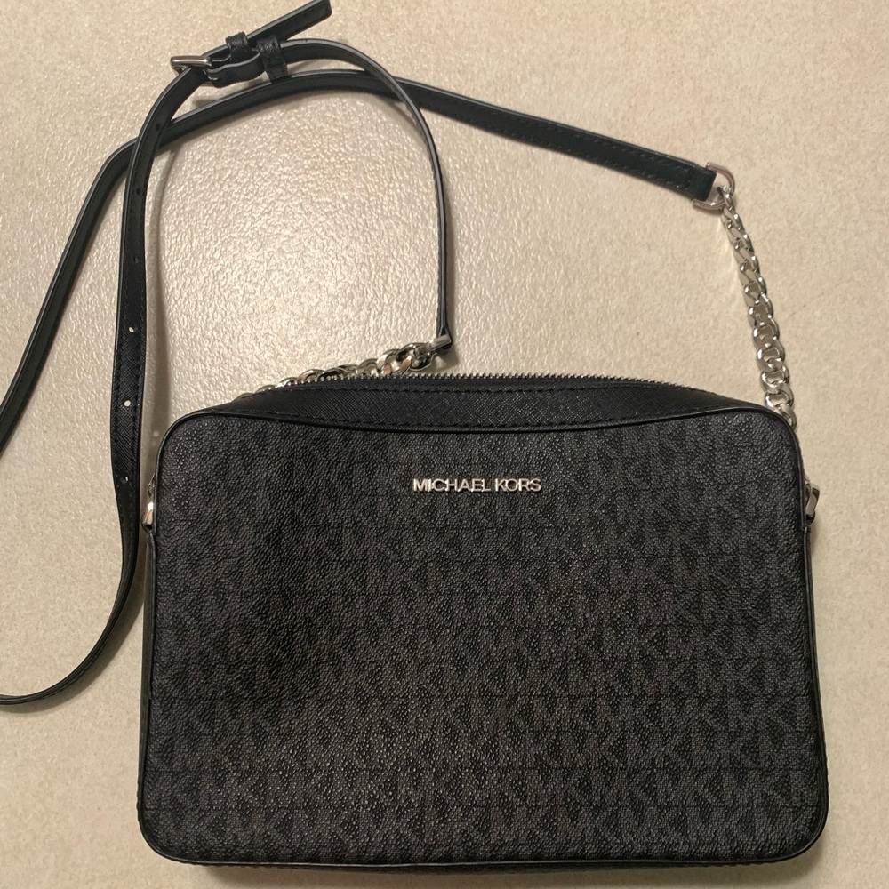 Michael Kors Monogram Black Crossbody Bag